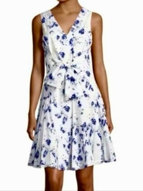 Rebecca Taylor Dresses & Skirts - Rebecca Taylor Sleeveless Meteor Dress Blue White TieTag Size 6